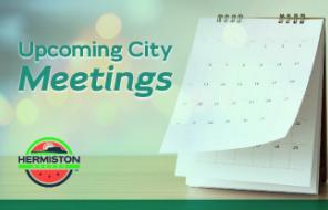 Upcoming City Meetings